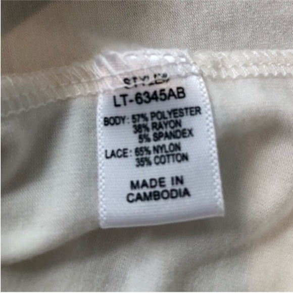 Zenana Crochet Lace Ivory Tunic Tank With Adjustable Straps. NEW! Sz XL - Picture 7 of 7